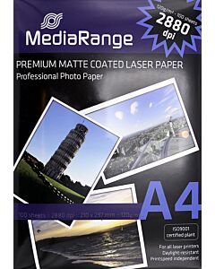 MediaRange laser fotopapier matte A4, 120 gr/m2, 100 vel