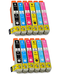 24 XL | 12 Pack | Huismerk | Cartridges voor Epson