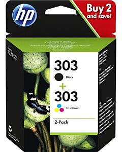 303 | 2 Pack | Origineel | Cartridge voor HP