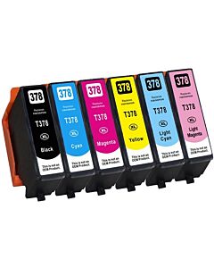 378 XL | 6 Pack | Huismerk | Cartridges voor Epson