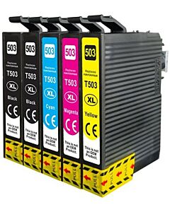 503 XL | 5 Pack | Huismerk | Cartridges voor Epson