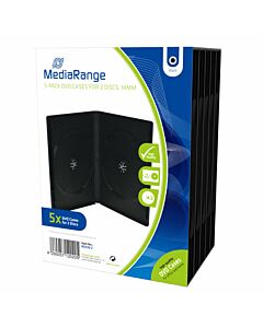 MediaRange DVD-Videobox 14mm 2dvd zwart 5 stuks