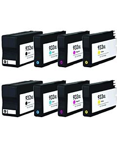 932 XL | 933 XL | 8 Pack | Huismerk | Cartridges voor HP