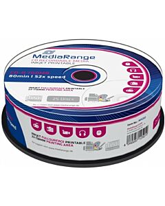 MediaRange CD-R 700 MB Inkjet Printable 25 stuks