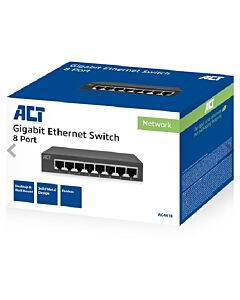 ACT | Netwerkswitch | Gigabit | 8 Poorts