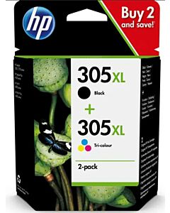  HP 305XL (6ZA94AE) Inktcartridge Zwart + 3 kleuren Multipack Hoge capaciteit