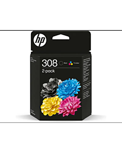 HP 308 (6L6S6UE) Inktcartridge Zwart + 3 kleuren Multipack