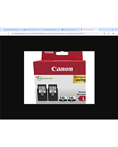 Canon PG-540L + PG-540L Inktcartridge Zwart Multipack