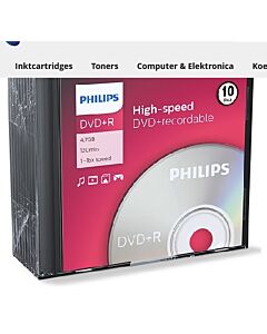 Philips | DVD+R | 4.7 GB | 10 Stuks