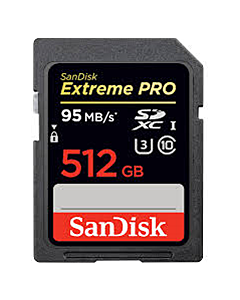 512 GB Extreme Pro SDXC Card  UHS Speed (95MB/s) Sandisk