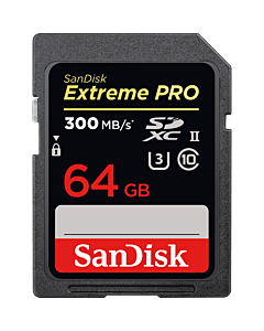 64 GB Extreme Pro SDXC Card  UHS-II (300MB/s) Sandisk