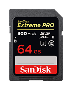 64 GB Extreme Pro SDXC Card  UHS-II (300MB/s) (Sandisk SDSDXDM-064G-GN4IN)