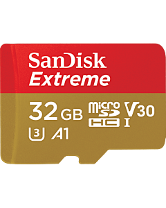 32 GB Extreme MicroSD UHS-I U3 V30 (100MB/s)