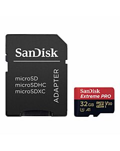 32 GB Extreme Pro Micro SD + adapter UHS-I V30 (100MB/s)
