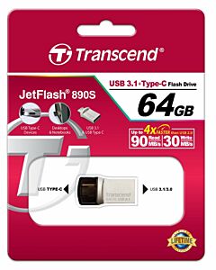 64 GB JetFlash 890 Type-C (USB 3.1) Transcend