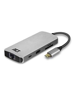 ACT USB-C 4K Multiport Dock met Kaartlezer,  60W