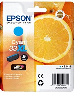 Epson 33XL cyaan
