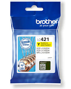Brother LC-421Y Inktcartridge Geel