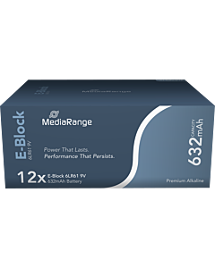 MediaRange Batterijen Alkaline 9V 6LR61 12 Stuks